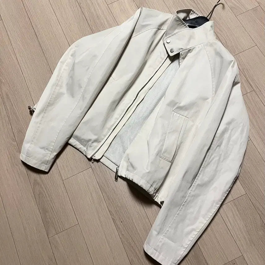 [BUNJANG] 23 Understanding Blouson Jacket Ivory High Neck Zip-Up Bomber / 23 언더스탠딩 블루종 자켓 아이보리 항공점퍼 봄버 바스락 하이넥 집업