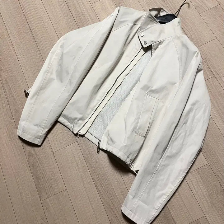 [BUNJANG] 23 Understanding Blouson Jacket Ivory High Neck Zip-Up Bomber / 23 언더스탠딩 블루종 자켓 아이보리 항공점퍼 봄버 바스락 하이넥 집업