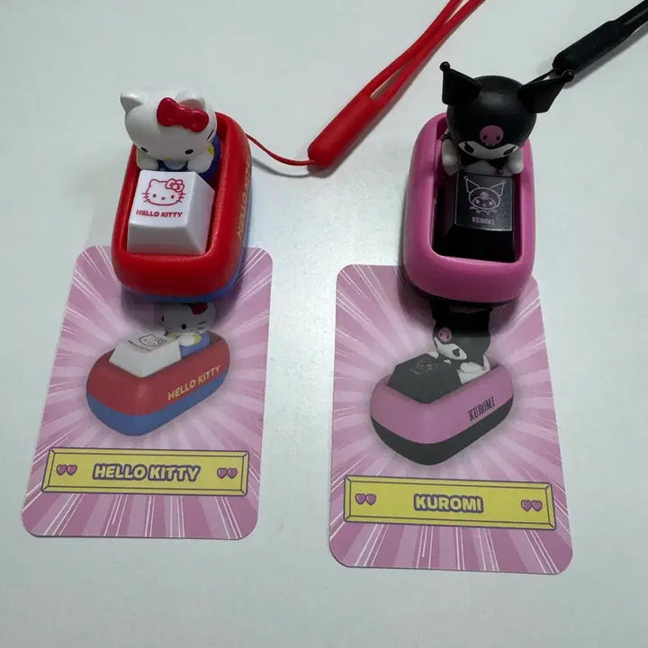 [BUNJANG] Tinyvill Sanrio Hello Kitty Kuromi Keycap Set / 타이니빌 산리오 키캡 헬로키티 쿠로미 키캡 키링 정품