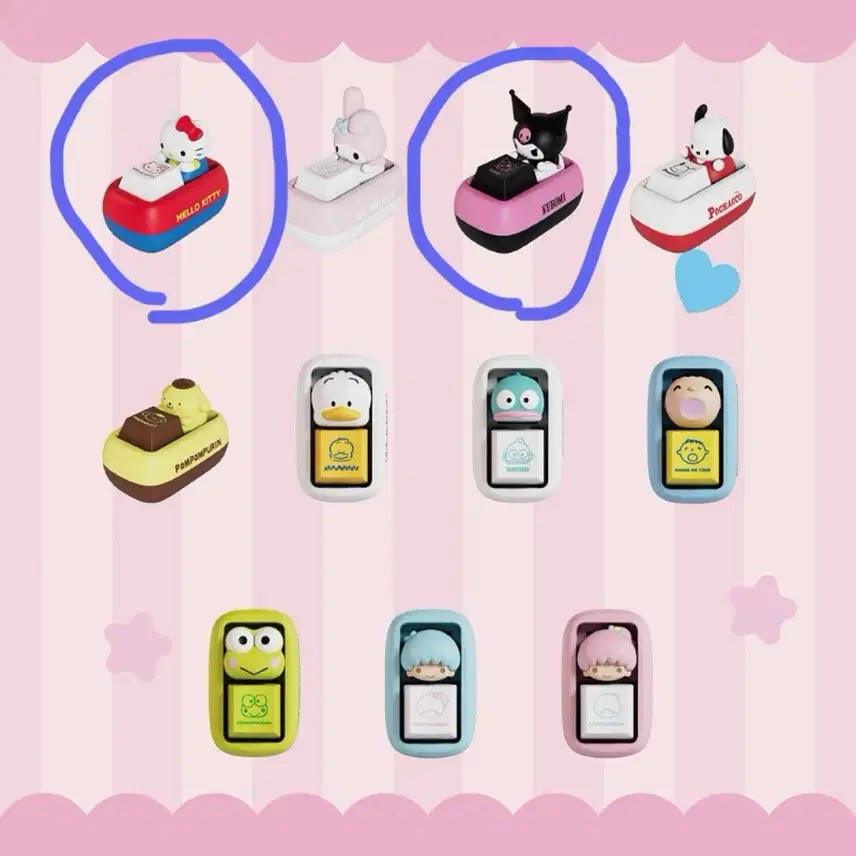 [BUNJANG] Tinyvill Sanrio Hello Kitty Kuromi Keycap Set / 타이니빌 산리오 키캡 헬로키티 쿠로미 키캡 키링 정품