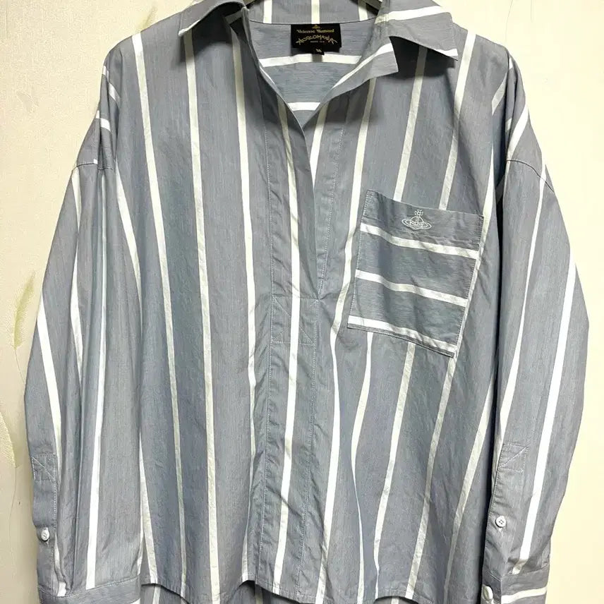 [BUNJANG] Vivienne Westwood Striped Oversized Shirt / 비비안웨스트우드 스트라이프 셔츠 오버핏