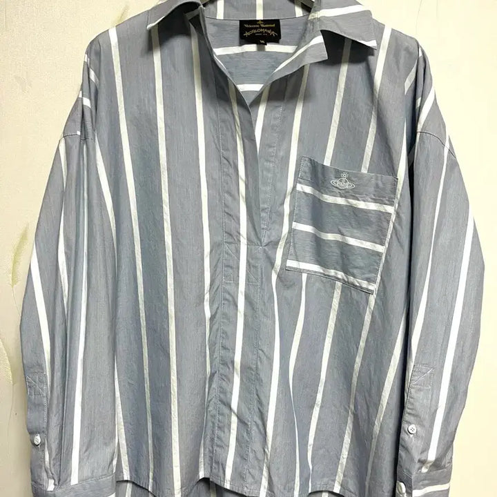 [BUNJANG] Vivienne Westwood Striped Oversized Shirt / 비비안웨스트우드 스트라이프 셔츠 오버핏