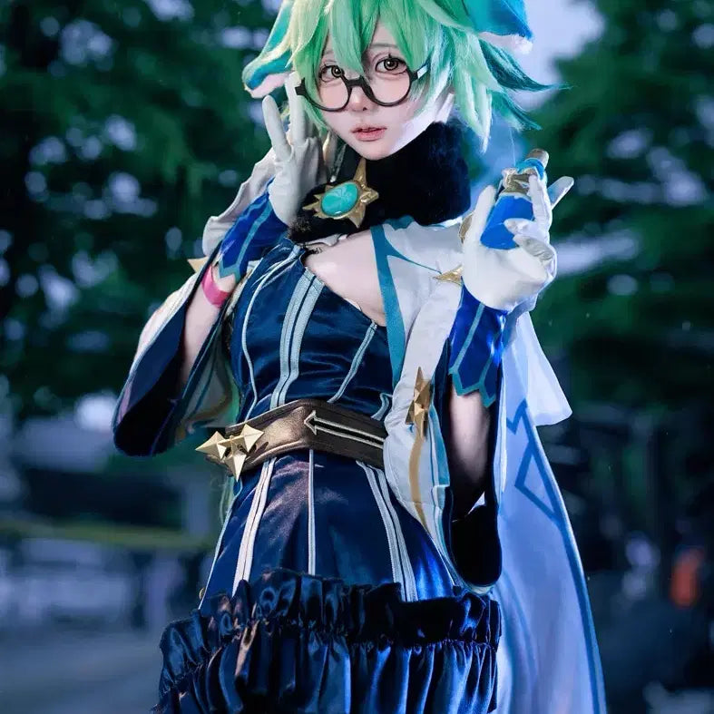 [BUNJANG] Genshin Impact Keqing "Meow Shop" S Size Full Cosplay Set / 원신 설탕 야옹샵 s 올풀셋 코스프레