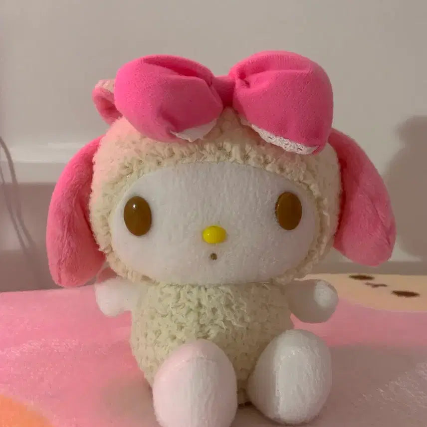 [BUNJANG] Vintage My Melody "Cat Costume" Plush Doll / 고전 고양이 옷입은 마이멜로디 산리오 인형