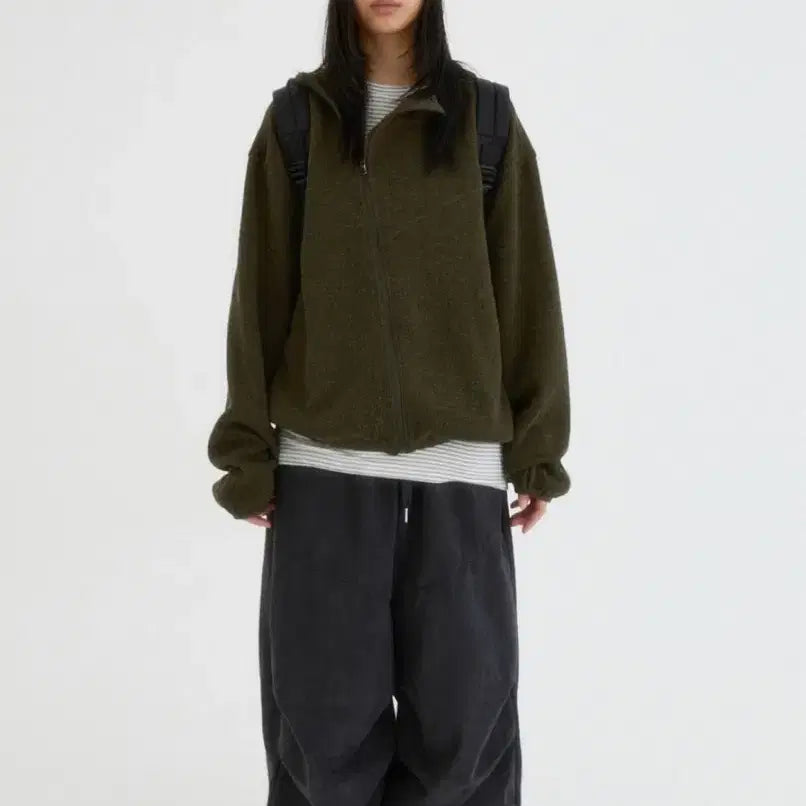 [BUNJANG] BERKSEOUL Zip-Up Hoodie - Black / 베르크서울 집업 - 블랙