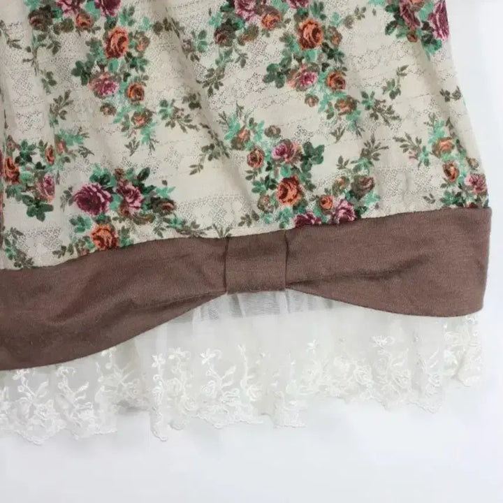 [BUNJANG] Floral Print Lace Blouse / 플라워 프린트 레이스 블라우스