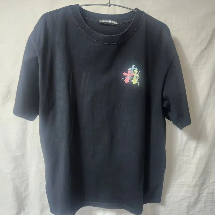[BUNJANG] Chrome Hearts Multicolor Cross Short Sleeve T-Shirt Black / 크롬하츠 멀티 컬러 크로스 반팔 티셔츠 블랙