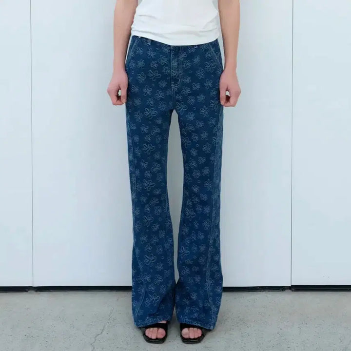 [BUNJANG] Vermula Bootcut Denim Pants - Blue / 버뮬라 부츠컷 데님 팬츠 - 블루