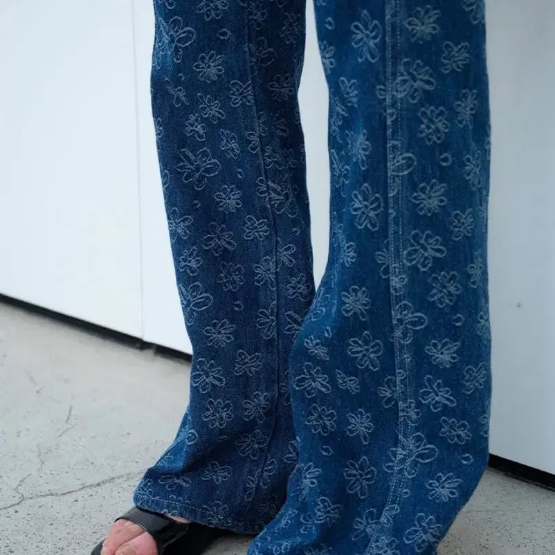 [BUNJANG] Vermula Bootcut Denim Pants - Blue / 버뮬라 부츠컷 데님 팬츠 - 블루