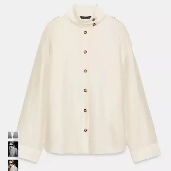 [BUNJANG] Zara High Neck Shirt / 자라 하이넥 셔츠
