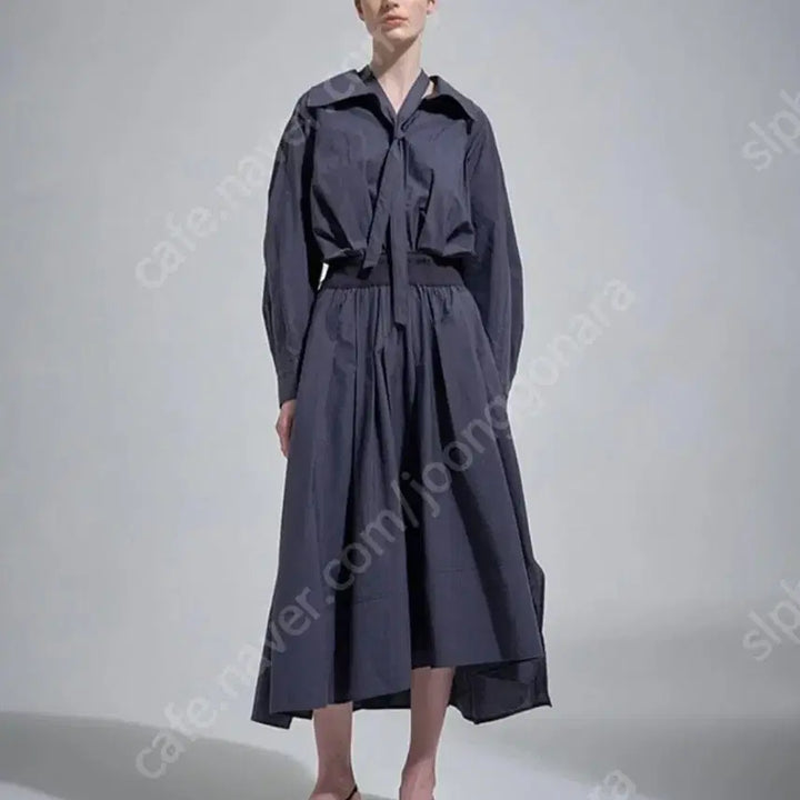 [BUNJANG] System Open Collar Dart Banding Dress / 한섬 시스템 원피스
