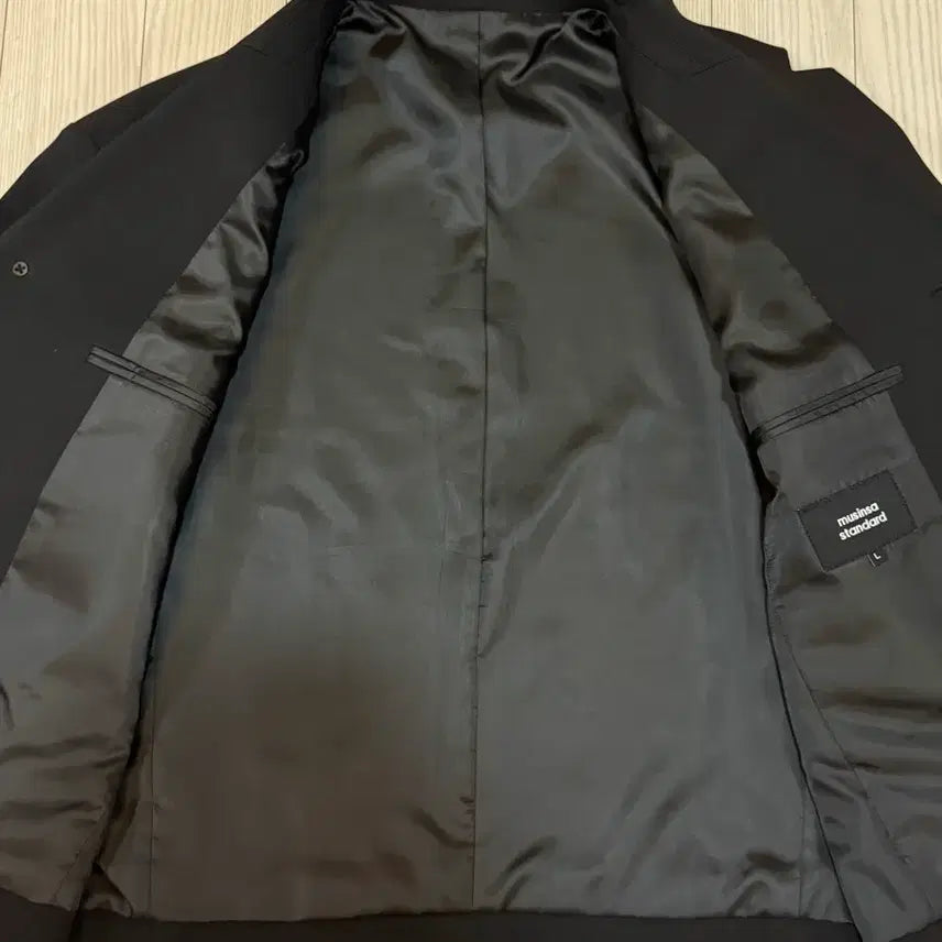 [SOLD OUT] 무신사스탠다드 오버핏 크롭 블레이저 블랙L 상태a