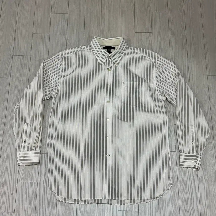 [BUNJANG] Vintage Tommy Hilfiger Striped Long-Sleeve Shirt XL / 빈티지 타미힐피거 긴팔셔츠 xl 105~107