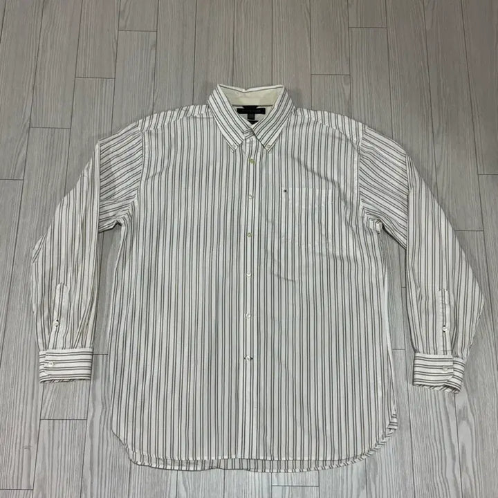 [BUNJANG] Vintage Tommy Hilfiger Striped Long-Sleeve Shirt XL / 빈티지 타미힐피거 긴팔셔츠 xl 105~107