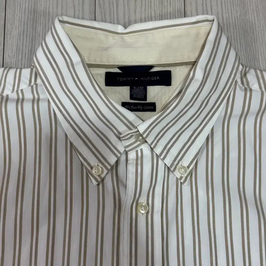 [BUNJANG] Vintage Tommy Hilfiger Striped Long-Sleeve Shirt XL / 빈티지 타미힐피거 긴팔셔츠 xl 105~107