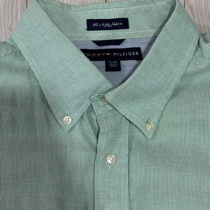 [BUNJANG] Vintage Tommy Hilfiger Emerald Oversized Long Sleeve Shirt XL / 빈티지 타미힐피거 오버핏 긴팔셔츠xl 110느낌