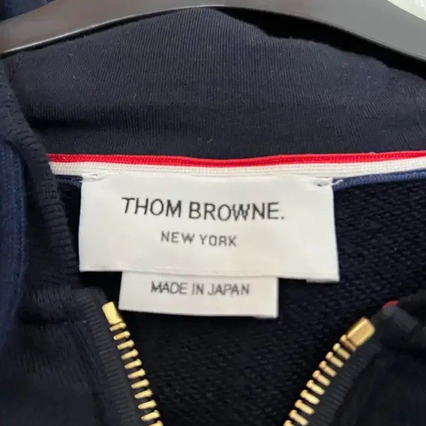 [BUNJANG] Thom Browne Diagonal Stripe Gold Button Hoodie Zip-Up Size 4 / 톰브라운 후드집업 사이즈 4