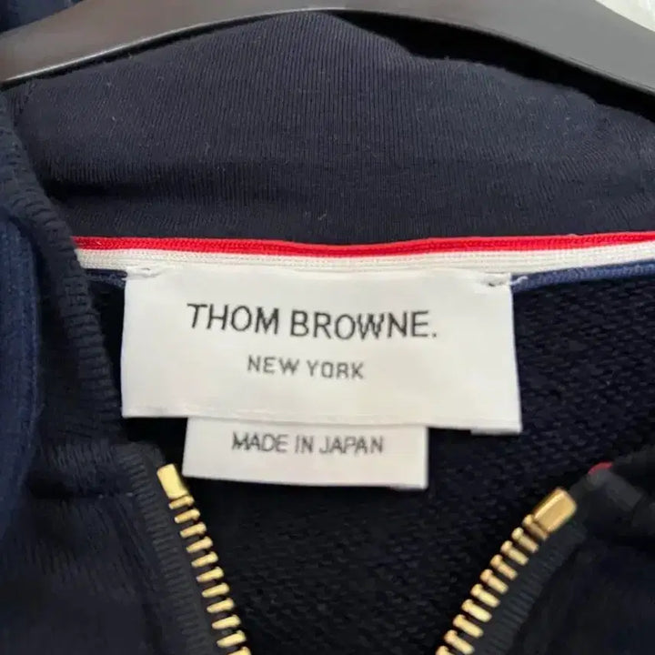 [BUNJANG] Thom Browne Diagonal Stripe Gold Button Hoodie Zip-Up Size 4 / 톰브라운 후드집업 사이즈 4