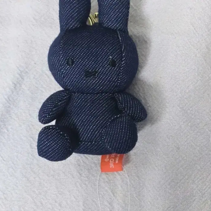 [BUNJANG] Miffy Denim Plush Doll Keychain / 미피 데님 플러시 인형 키링