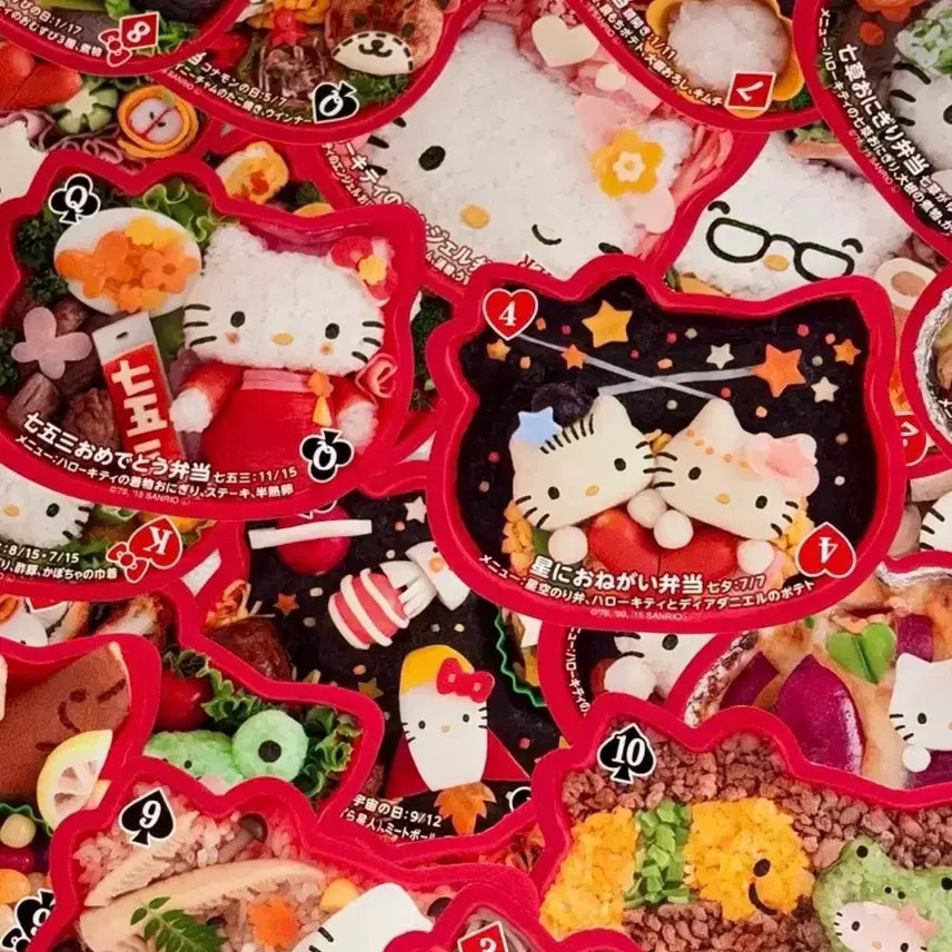 [BUNJANG] Sanrio Hello Kitty 2015 Vintage Lunch Box Paper Card / 2015 고전 키티 도시락 지류카드