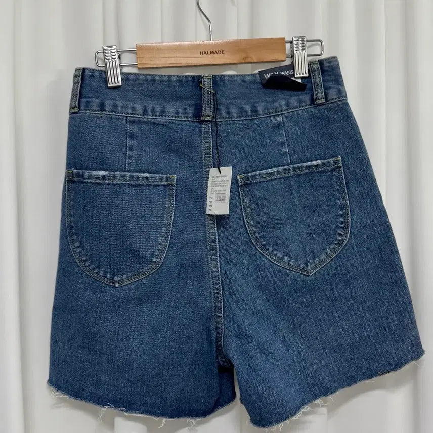 [BUNJANG] Denim Cut-off Shorts (Mid-Blue, Size S) / [새상품] 데미지 컷오프 데님 중청 숏팬츠 S