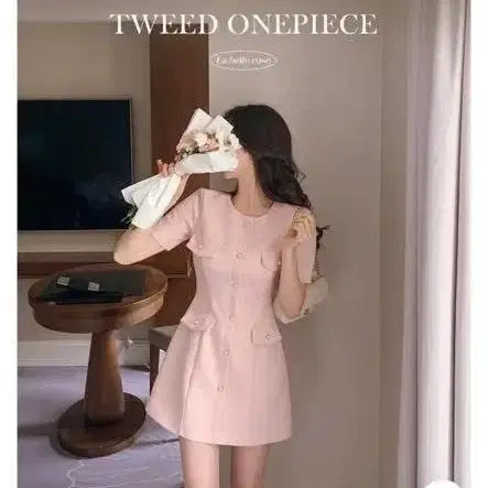 [BUNJANG] Fromthenon Tweed Mini Dress / 프롬데이원 트위드 미니 원피스