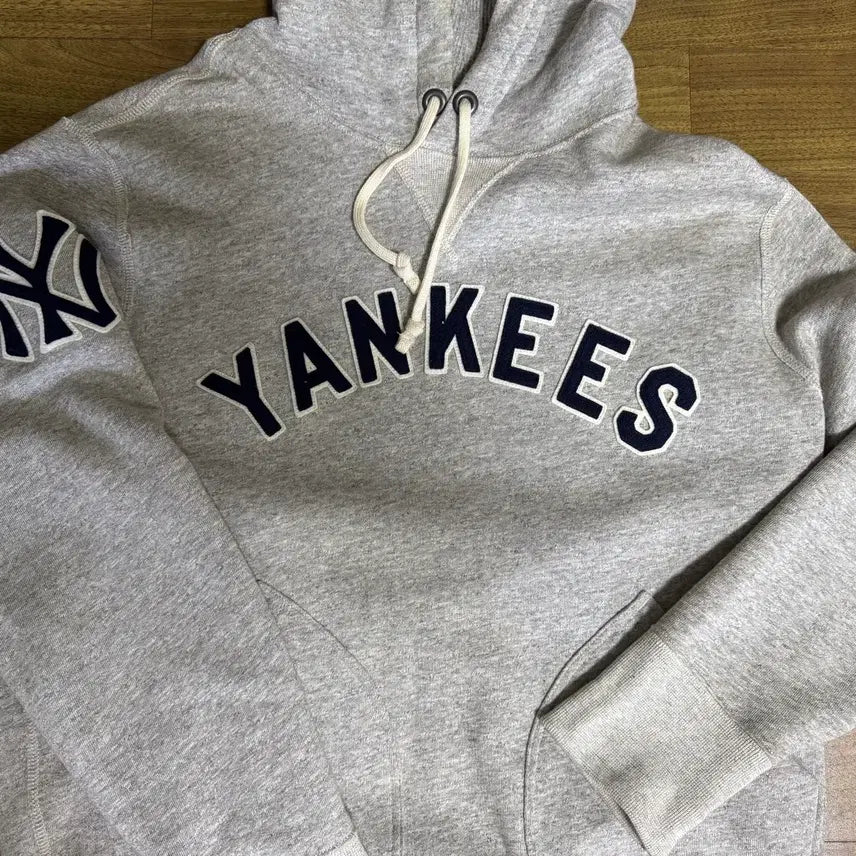 [BUNJANG] Polo Yankees Fleece Hoodie - Grey (M) / 폴로 양키스 플리스 후디 그레이 M 플래그십 단독상품