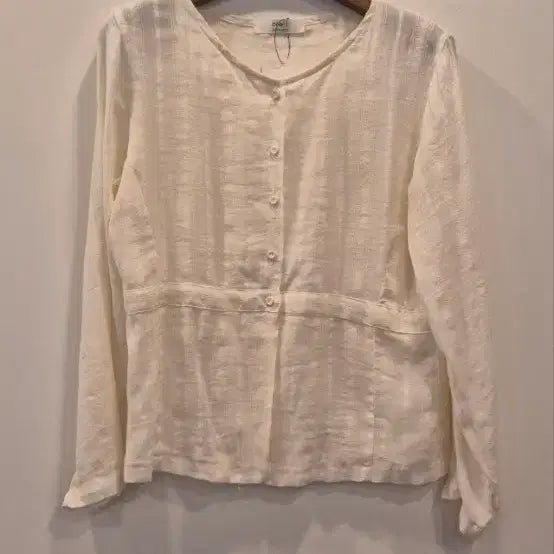 [BUNJANG] Renne Linen Blend Blouse - Ivory (Size 55) / 새상품  렌느 55  아이보리  린넨혼방  블라우스