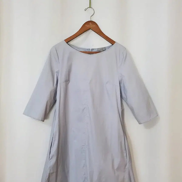 [BUNJANG] COS Sand Blue Cotton Side Pocket 7-8 Sleeve Midi Dress / 코스 원피스38