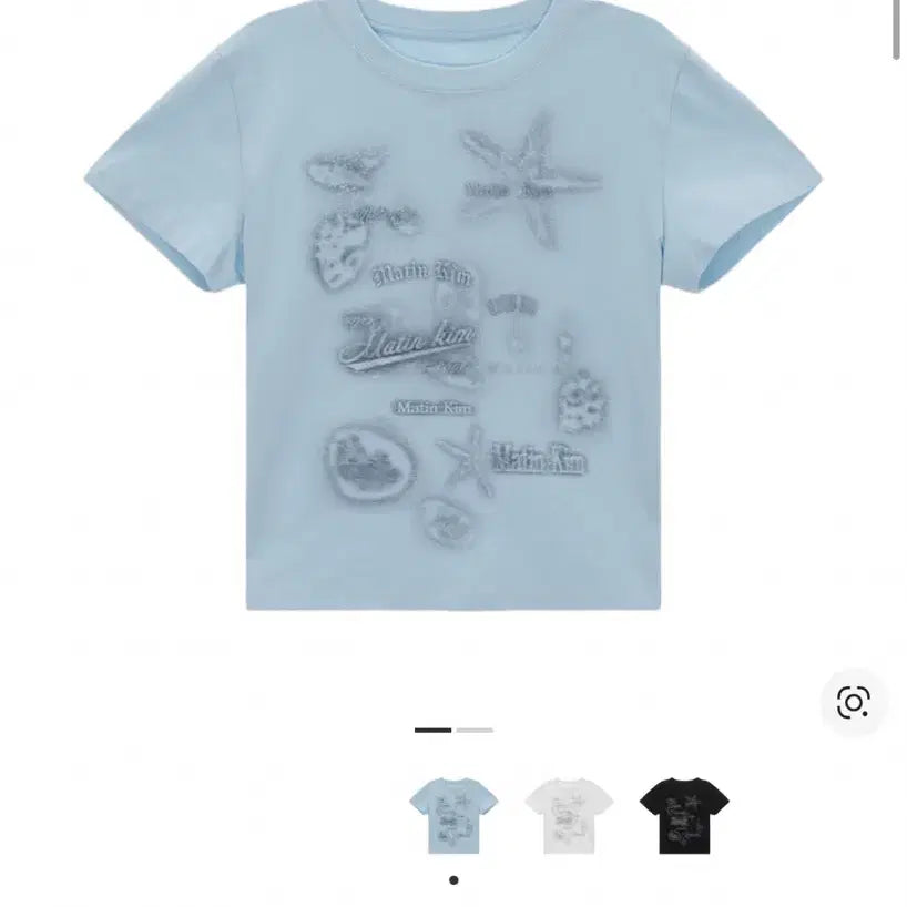 [BUNJANG] Matinkim Under The Sea Graphic T-Shirt Sky Blue / 마뗑킴 언더더씨 그래픽 반팔티 스카이블루