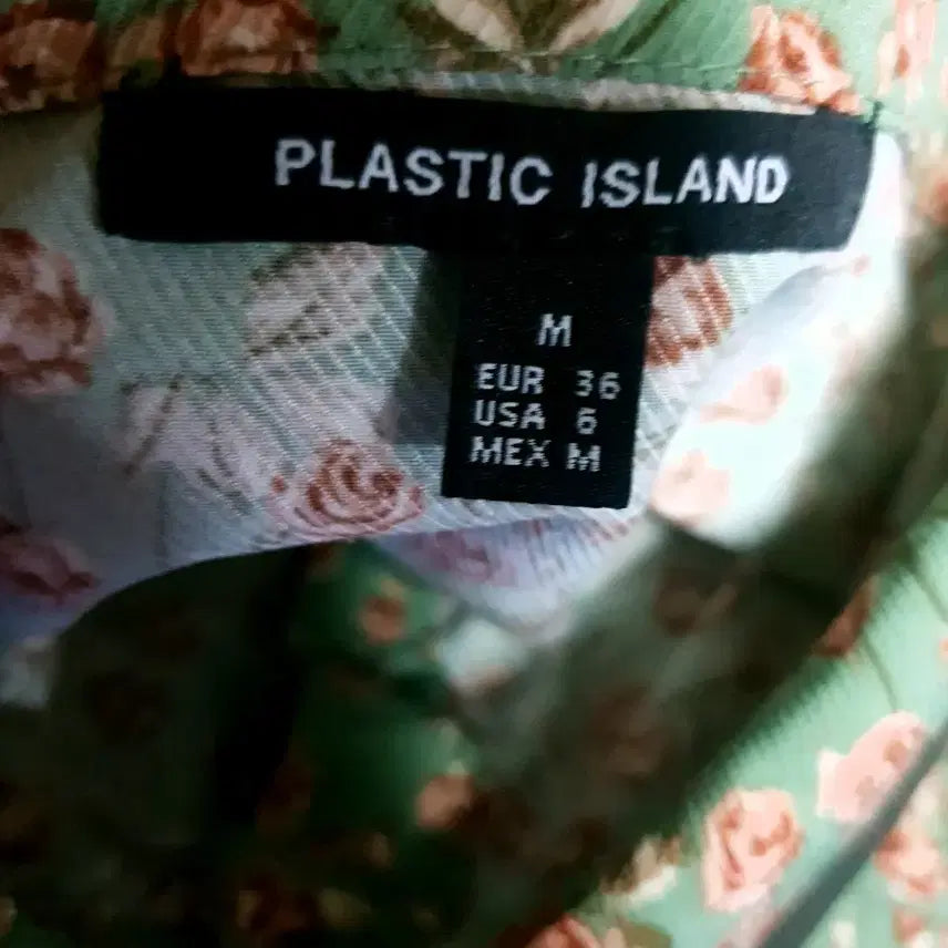 [BUNJANG] Plastic Island SS Flower Button Pleats Collar Dress Mint (M) / 플라스틱아일랜드 SS시즌 플라워 버튼 플리츠 카라 원피스 민트 (M)