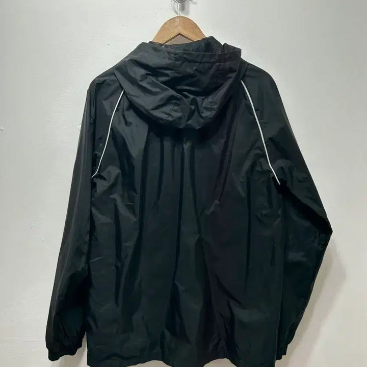 [BUNJANG] Adidas Black Windbreaker Hooded Zip-Up XL / 아디다스 블랙 바람막이 후드집업 XL