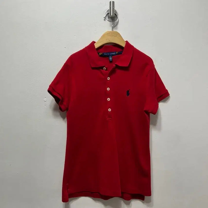[BUNJANG] Ralph Lauren Red Short Sleeve Polo T-Shirt Size S / 랄프로렌 레드 반팔 카라 티셔츠 S