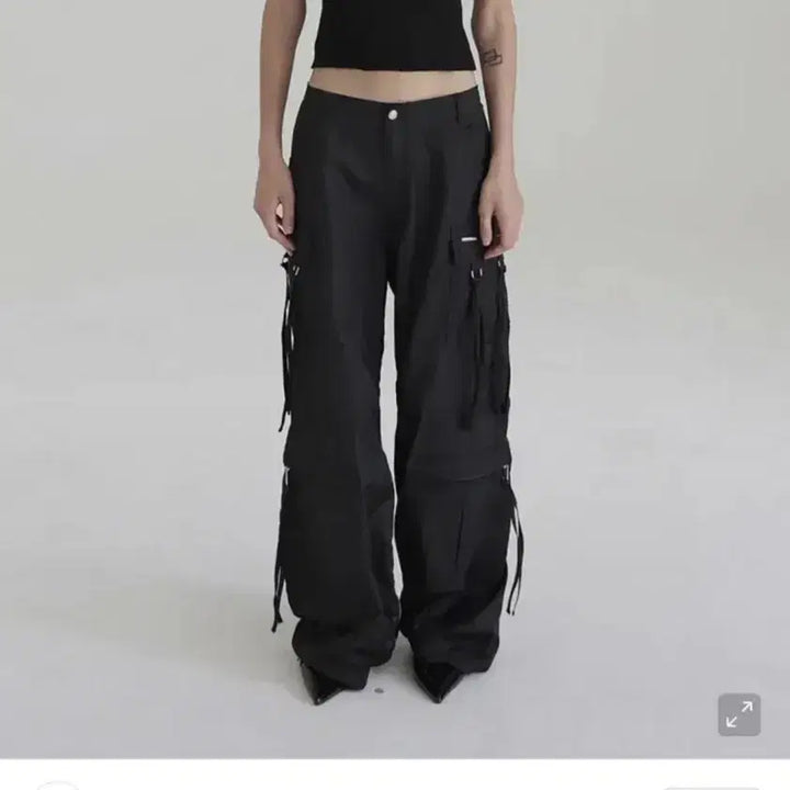 [BUNJANG] Badblood Black Cargo Wide Pants / 배드블러드 블랙 카고 와이드 팬츠