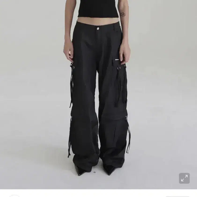 [BUNJANG] Badblood Black Cargo Wide Pants / 배드블러드 블랙 카고 와이드 팬츠