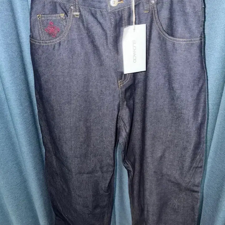 [BUNJANG] Slow Acid Back Logo Denim Pants Indigo L / 슬로우애시드 백 로고 데님 팬츠 인디고 L