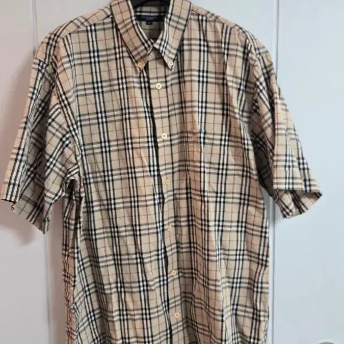 [BUNJANG] Burberry Check Short Sleeve Shirt / 버버리 반팔 체크 셔츠