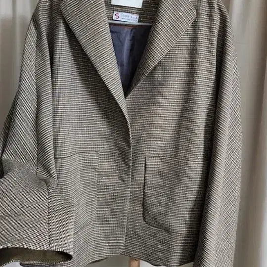 [BUNJANG] IZZAT BABA Sequin Detail Checkered Jacket / 아이잗바바 스팽글 포인트 체크 자켓 / 77 / IZZAT BABA