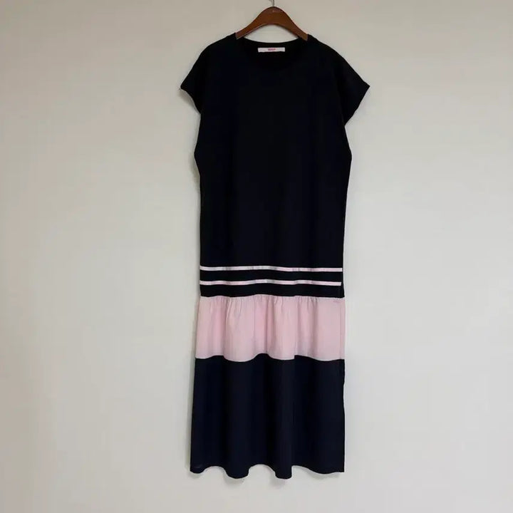 [BUNJANG] Contrast Trim Cotton Long Dress / 면.배색포인트원피스.