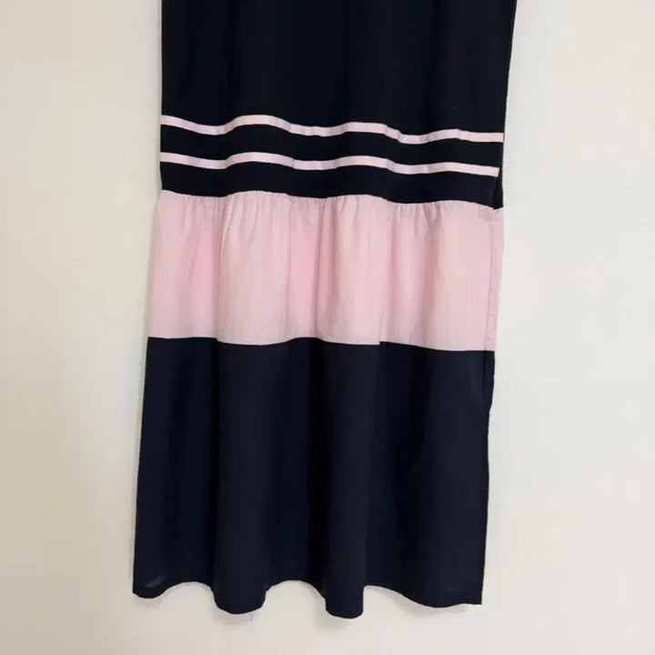 [BUNJANG] Contrast Trim Cotton Long Dress / 면.배색포인트원피스.