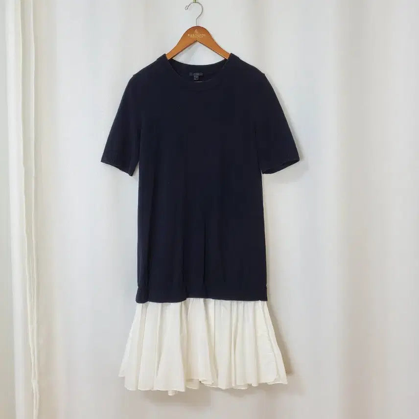 [BUNJANG] COS Knit Dress Dark Navy &amp; White S / 코스 니트원피스S
