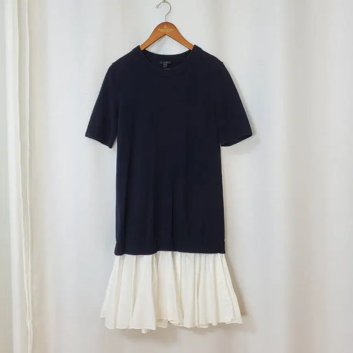 [BUNJANG] COS Knit Dress Dark Navy &amp; White S / 코스 니트원피스S