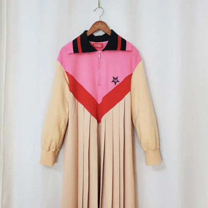 [BUNJANG] Lucky Chouette Beige Cotton &amp; Polyester Dress / 럭키슈에뜨 원피스 36