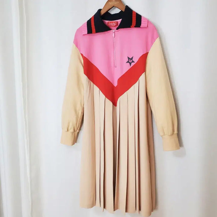 [BUNJANG] Lucky Chouette Beige Cotton &amp; Polyester Dress / 럭키슈에뜨 원피스 36