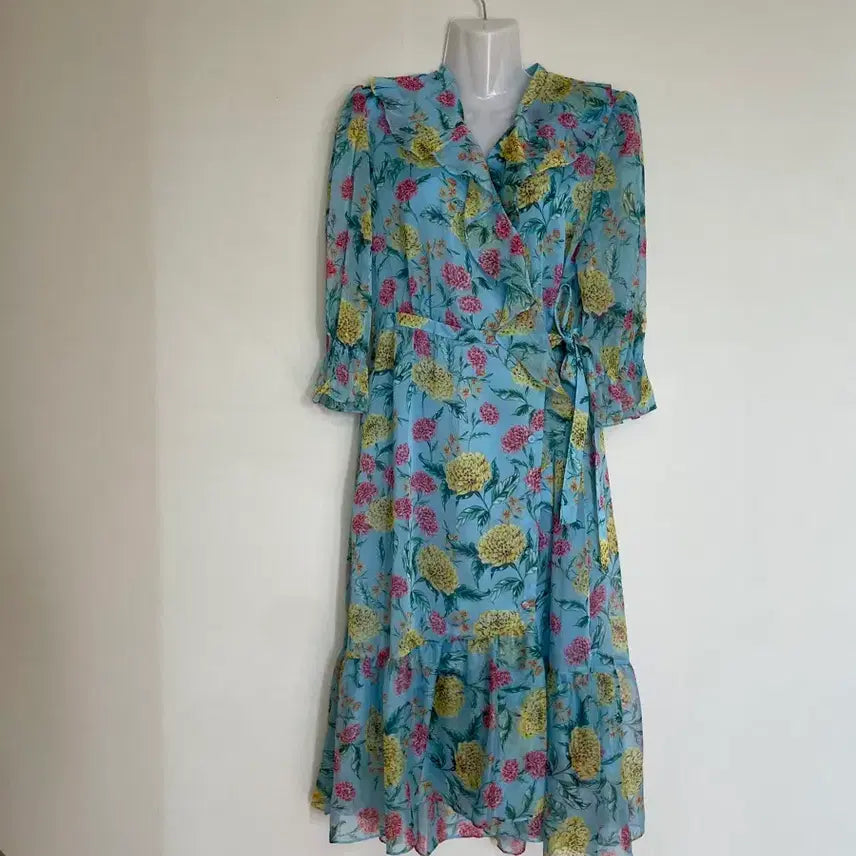 [BUNJANG] Cerruti Chiffon Floral Print Long Dress / CERRUTI.쉬폰원피스