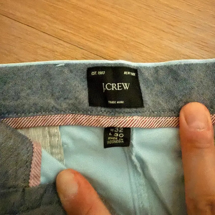 [BUNJANG] J. Crew Light Wash Cotton Pants W32 L30 / (새상품)J.CREW 연청색 면바지 W32 L30