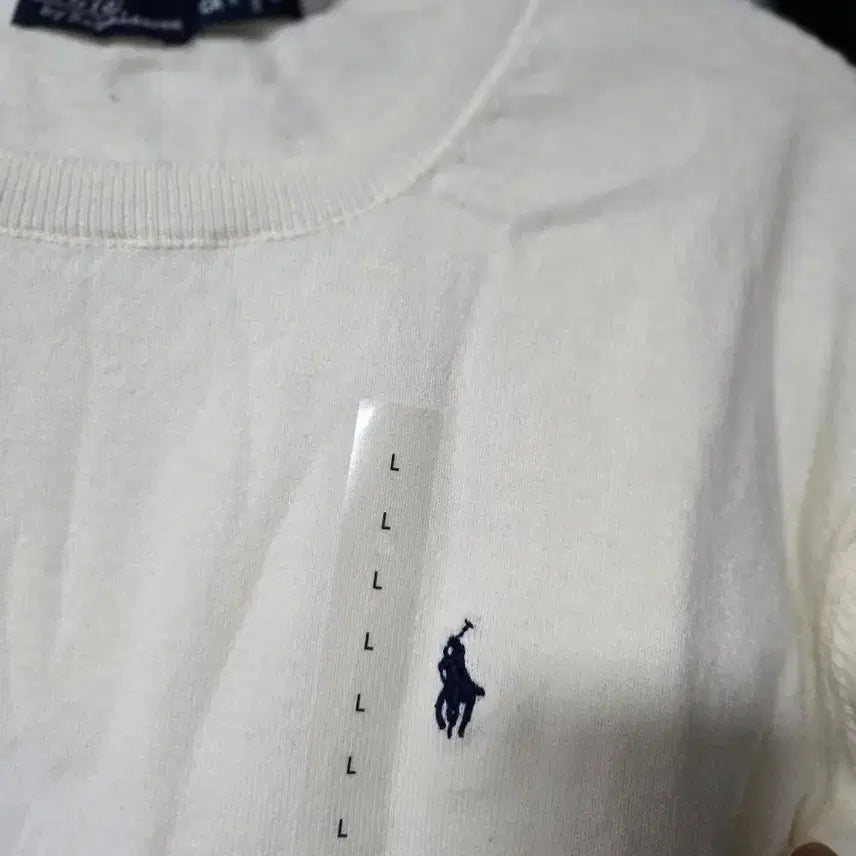 [BUNJANG] Polo Ralph Lauren Pima Cotton Short Sleeve Knit Ivory L / 폴로 랄프로렌피마코튼 반팔 니트 아이보리