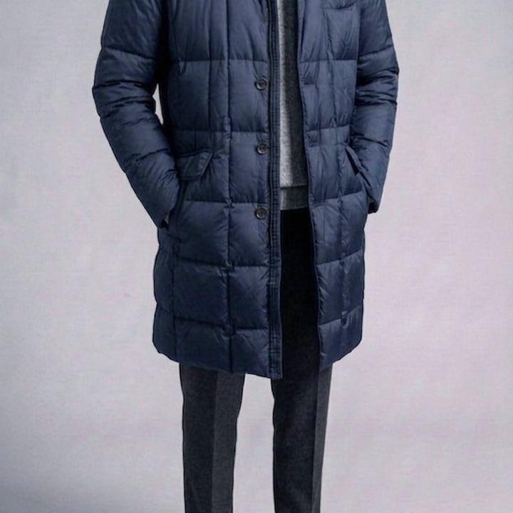[BUNJANG] Vanhart di Albazar Italian Limonta Goose Down Quilted Padded Coat Navy Size 50 (105) / 반하트 디 알바자 / 이태리 리몬타 구스다운 패딩 코트 / 50[105]