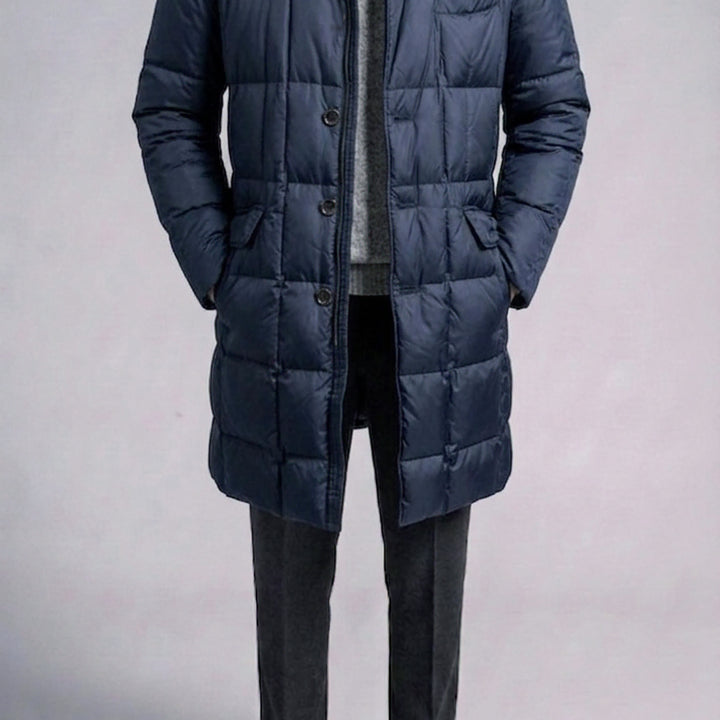 [BUNJANG] Vanhart di Albazar Italian Limonta Goose Down Quilted Padded Coat Navy Size 50 (105) / 반하트 디 알바자 / 이태리 리몬타 구스다운 패딩 코트 / 50[105]