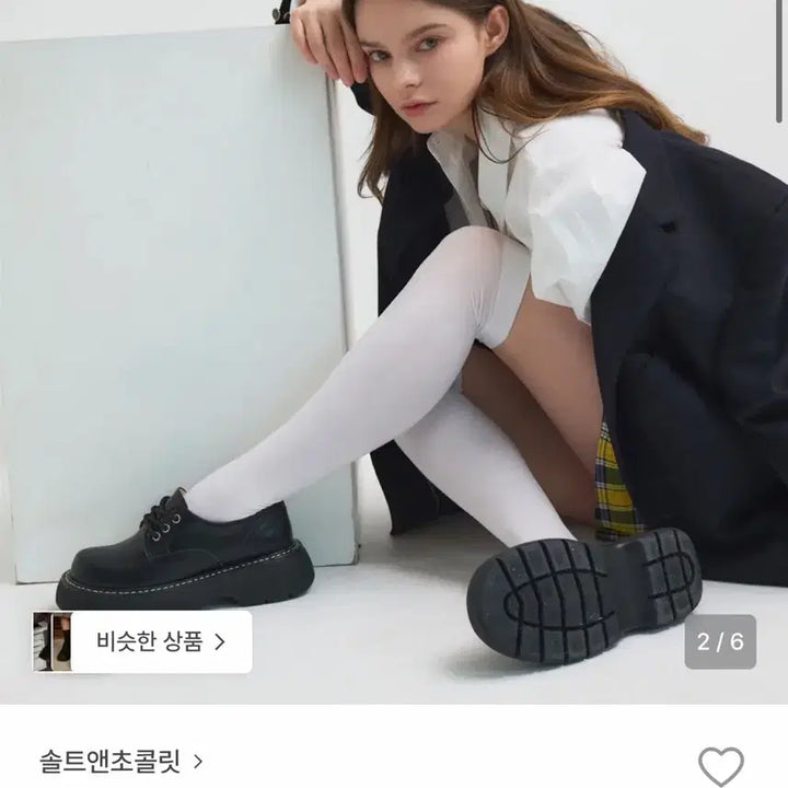 [BUNJANG] Salt&amp;Chocolate Round Toe Stitch Lace-up Loafers (240) / 솔트앤초콜릿 라운드 토 스티치 레이스업 로퍼/240
